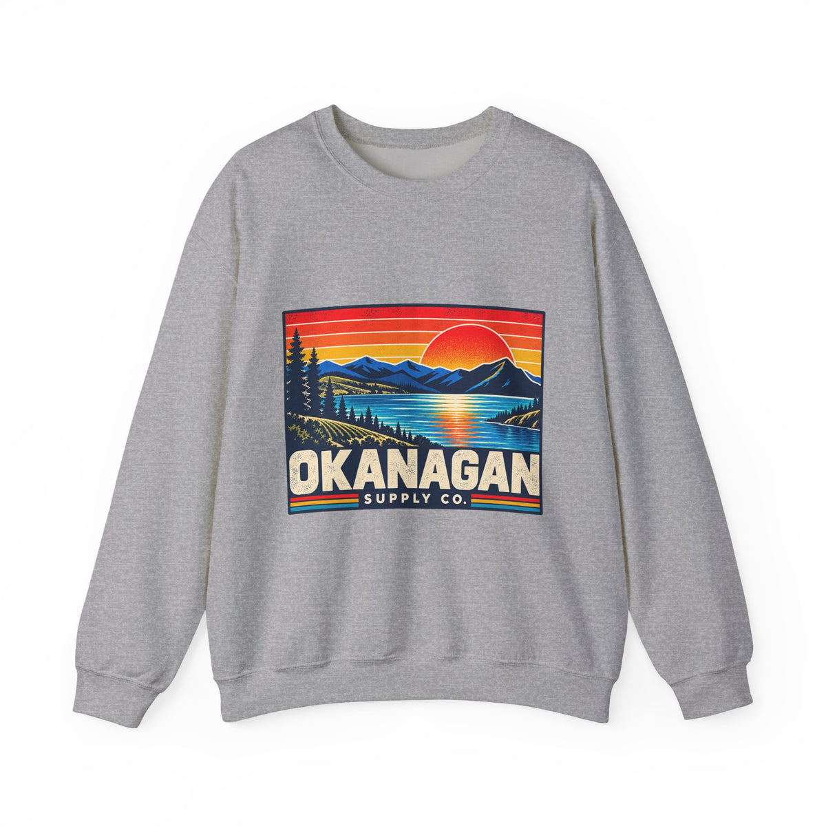 Okanagan Supply Co. Retro Sunset crewneck, view 3