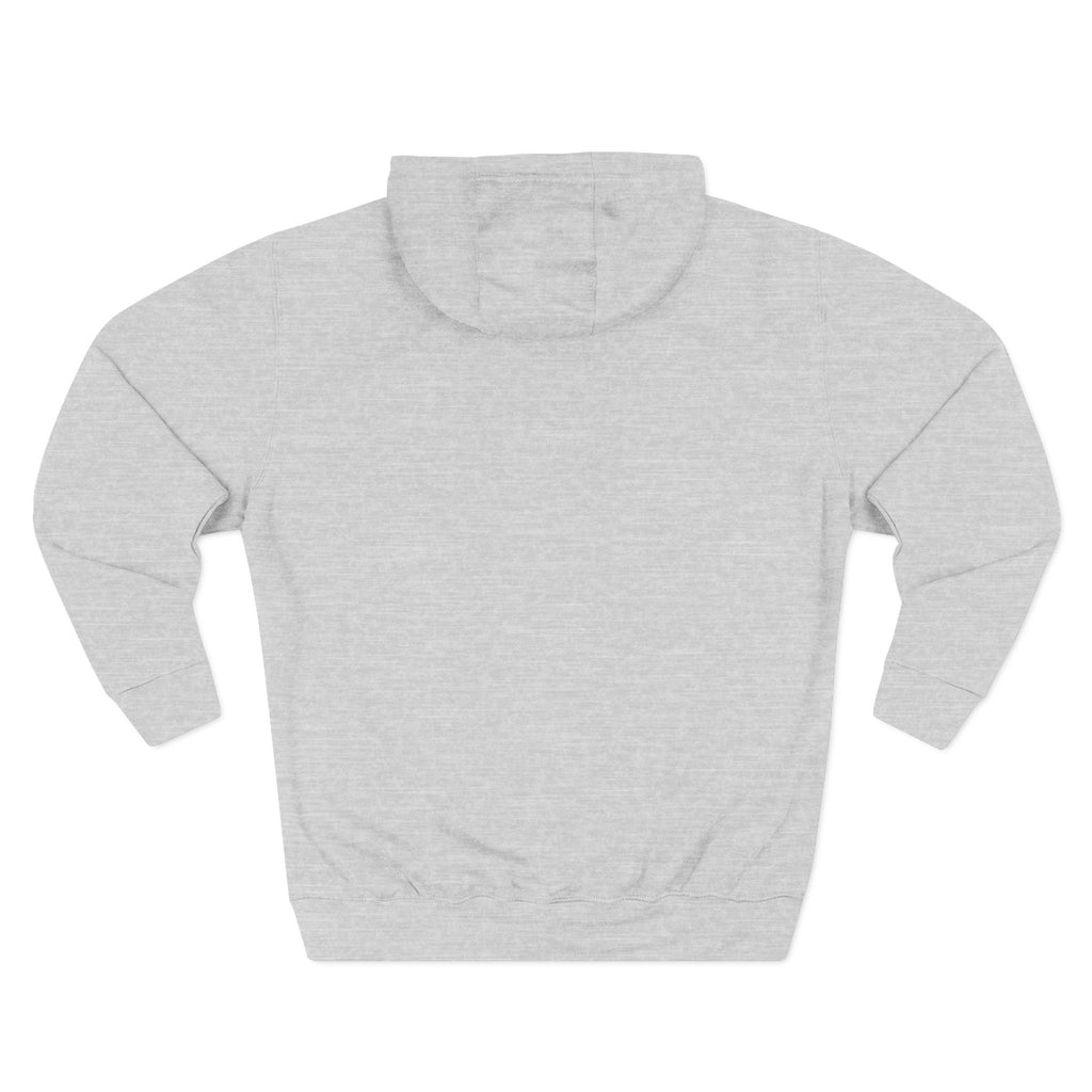 Okanagan Supply Co. Retro Sunset Hoodie in heather grey, back view