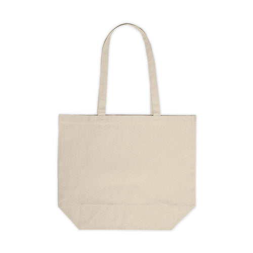 Okanagan Supply Co. natural canvas tote bag, plain back side