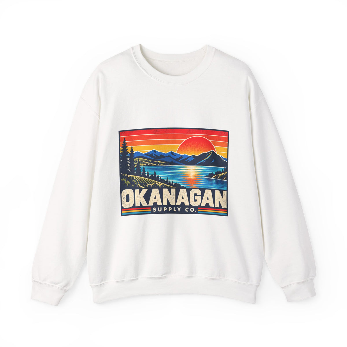 Okanagan Supply Co. Retro Sunset crewneck, view 1