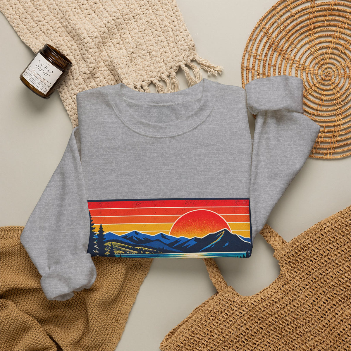 Okanagan Supply Co. Retro Sunset crewneck, view 12